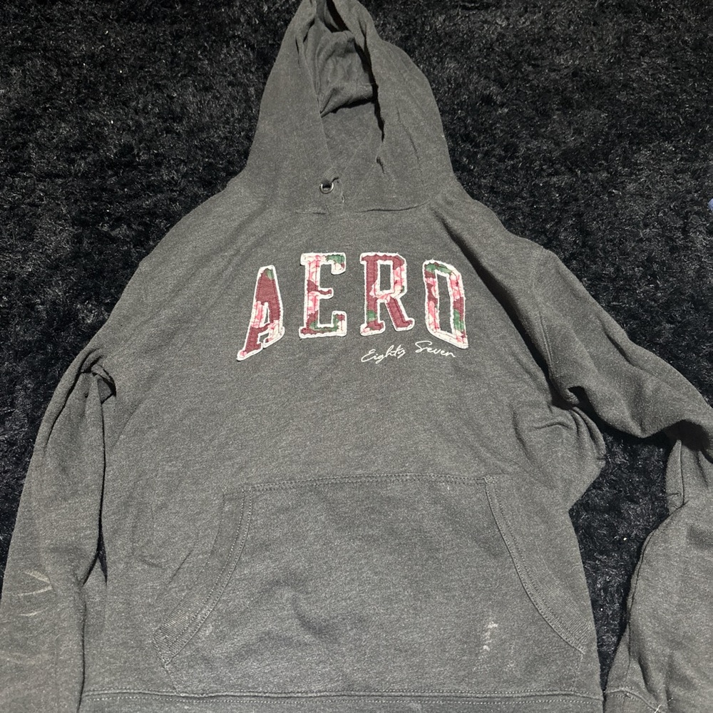 Aeropostale Gray Hoodie with Floral Logo